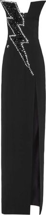 Philipp Plein Long Dress Thunder - Dames - Avondkleed - Zwart - S - Polyester - Kleedjes
