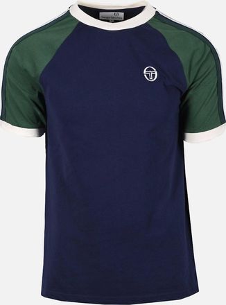 Sergio Tacchini Mens Sergio Tacchini Hadow Ringer T-Shirt Maritime Blue/Eden - Navy - Size: 42