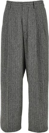 Dsquared2 Easy Zoot Herringbone Pantalon - Heren - Broeken - Grijs - Maat: M Leer