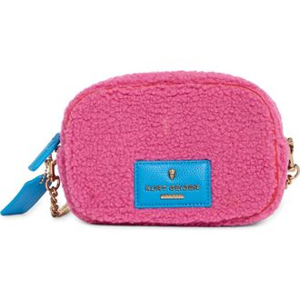 Kurt Geiger Chiswick High Pile Fleece Camera Bag in Open Pink at Nordstrom Rack