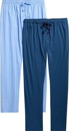 Majestic International 2-Pack Lounge Pants in Light Blue Stripe at Nordstrom Rack, Size Xx-Large