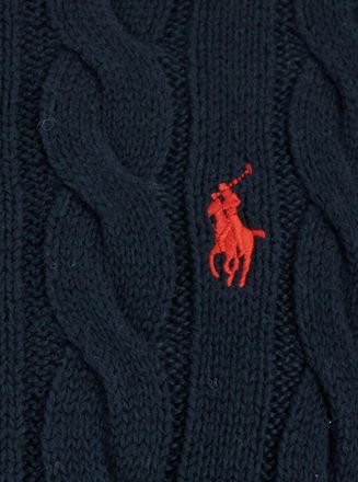 Polo Ralph Lauren Mens Crewneck Sweater With Pony Embroidery, Blue Cotton Tops Top