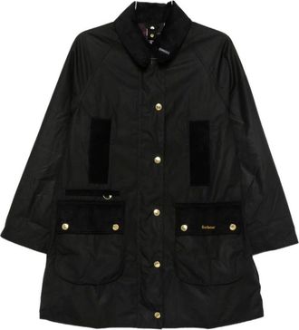 Barbour Modern Beaufort Wax Jacket - Dames - Jassen - Zwart - Maat: 2XS Katoen