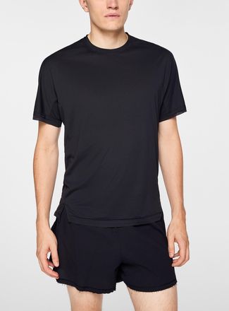 Yohji Yamamoto Mens Micro-perforated running T-shirt