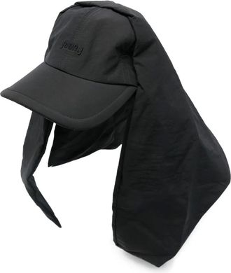 Juun.J Cappello da baseball con ricamo - Nero