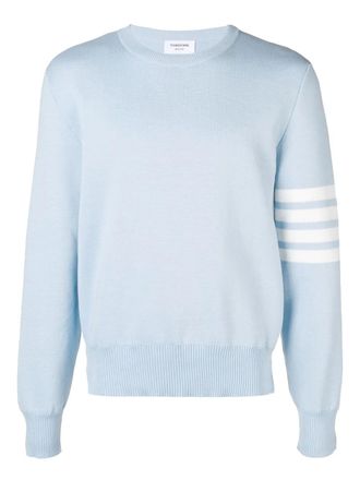 Thom Browne Maglione Milano con dettaglio righe - Blu