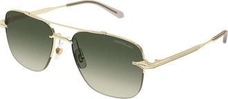 Montblanc Mb 0513S Zonnebril - Heren - Zonnebrillen - Geel - 57 MM - Nylon - Accessoires