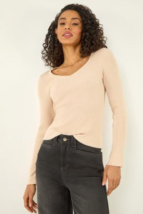 DUSK Ribbed Knitted Top