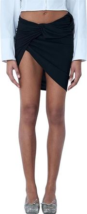 Jacquemus Geplooide Mini Rok - Dames - Korte rokken - Zwart - M - Polyester - Rokken