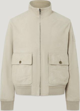 Belstaff Seaway Jacket Mens Flyweight Suede Dark Sand Size 2XL