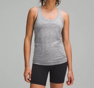lululemon Womens Swiftly Tech Racerback Tank Top In Slate/white