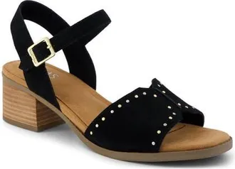 Toms Eloise Block Heel Sandal in Black at Nordstrom, Size 9.5