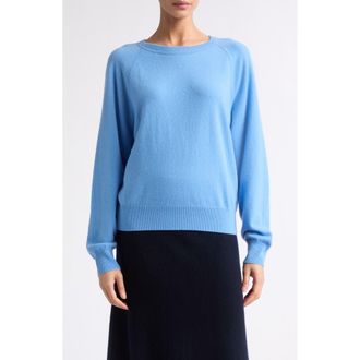Lisa Yang Cambrie Raglan Sleeve Cashmere Sweater in Azure at Nordstrom, Size 2