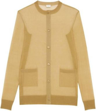 Saint Laurent Sheer Silk Cardigan, Size Medium