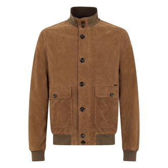 Moorer Bomber Jackets, male, Brown, Size: 3XL Carlos Jacket