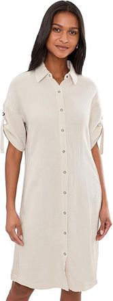 Xcvi Catori Dress Womens Dress Sonic Silver : LG (US 12-14), Cotton