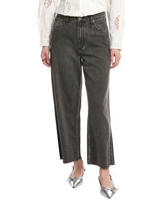 Rag & Bone Featherweight Andi High-Rise Raven Ankle Wide Leg Jean