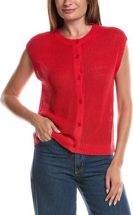 Eileen Fisher Eileen Fisher Crewneck Linen-Blend Vest