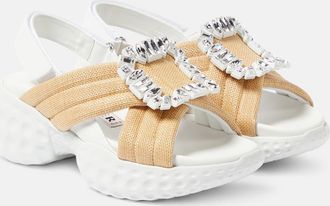 Roger Vivier Viv Run Light Strass Buckle sandals