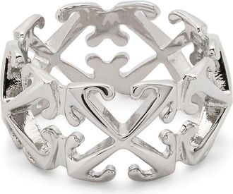 Off-white Multi-Arrow ring - men - Brass - 64 - Silver