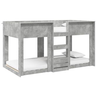 vidaXL Cama Litera Para Ni&ntilde;os Gris Concreto 100 X 200 Cm Vidaxl