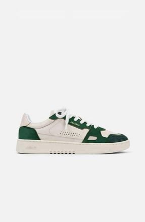 Axel Arigato Dice Lo Cracked Leather Sneaker in White/kale Green at Nordstrom, Size 41