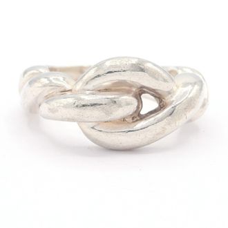 Herm&egrave;s Sterling Silver 925 Band Ring (Pre-Owned)