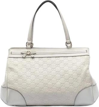 Gucci Pre-owned Handbags, female, White, Size: ONE SIZE Pre-owned Mayfair Tote