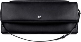 Courr&egrave;ges Cuff Leather Clutch - Dames - Schoudertassen - Zwart - ONE Size - Leer - Tassen