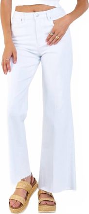 Dear John Denim Fiona Mid Rise Wide Leg Jeans In White