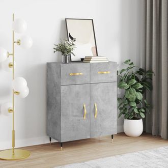 vidaXL Vidaxl - Aparador De Madera De Ingenier&iacute;a Gris Hormig&oacute;n 69,5x34x90 Cm