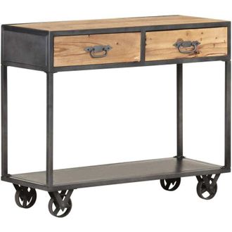 vidaXL Tavolo Consolle 90x35x74cm in Legno Massello di Recupero Vidaxl