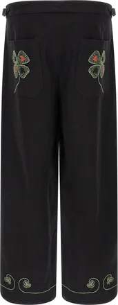 Bode Mens Black Cotton Casual Pants