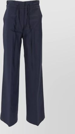 Parosh trousers elastic waistband and wide leg