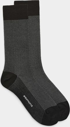 Le 31 Mens Embossed knit dress socks