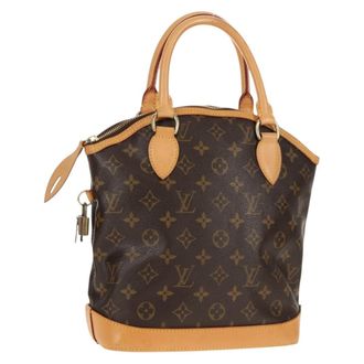 Louis Vuitton Lockit Handbag Monogram Canvas Brown Canvas Handbag (Pre-Owned)