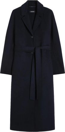 Max Mara Dames, Mantels, Blauw, Maat: XS Wol