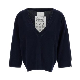 Extreme Cashmere N&deg;491 Pearl Trui - Dames - Truien - Blauw - Maat: ONE Size Zijde