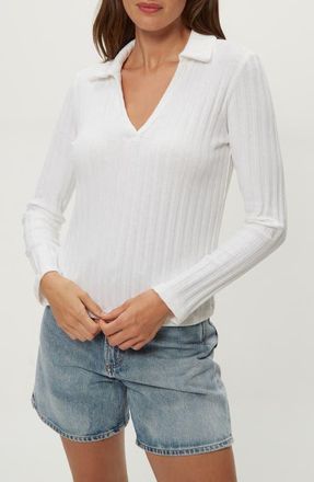 Michael Stars Liyah Long Sleeve Top in White at Nordstrom, Size X-Small