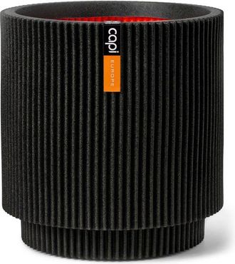 Capi Europe Vaso Cilindro - Capi Europe - Groove Nl - 44 X 46 Cm - Negro