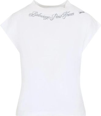 Balenciaga S/S Top - Dames - T-shirts - Wit - L - Tops