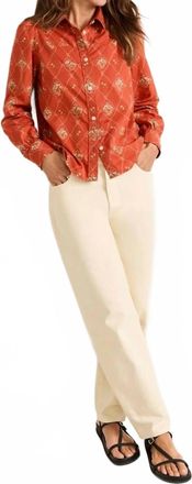Pendleton Winona Puff Sleeve Shirt In Adobe Lattice
