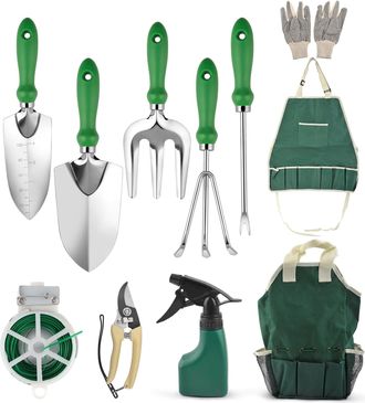 No Brand Juego De Herramientas De Jardiner&iacute;a, Un Conjunto De 11 Herramientas De Jardiner&iacute;a Resistentes, Un Regalo Ideal Para Hombres Y Mujeres