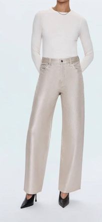 Pistola Denim Tate High Rise Bowed Leg Jean In Champagne