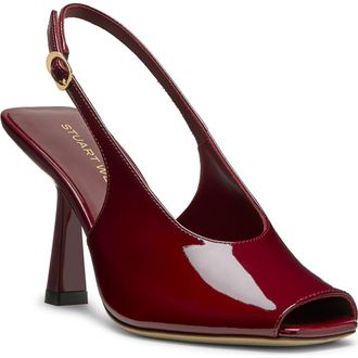 Stuart Weitzman Val Slingback 85 Sandal in Rosewood at Nordstrom, Size 9.5