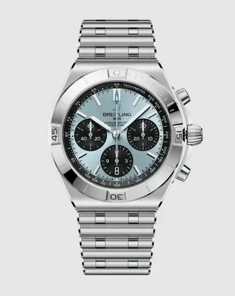 Breitling Chronomat Chronograph Automatic Chronometer Blue Dial Mens Watch PB0158101C1A1