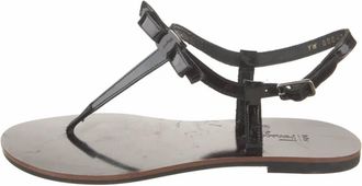 Ferragamo Womens My Summer Flat Thong Sandal In Nero