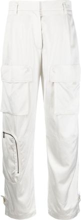 Brunello Cucinelli zip-detail straight-leg cargo trousers - women - Polyester/Cotton/Acetate/Viscose - 42 - Neutrals