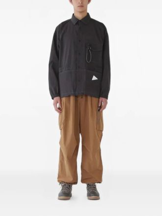 And Wander chest-pocket chain-detail shirt - Black