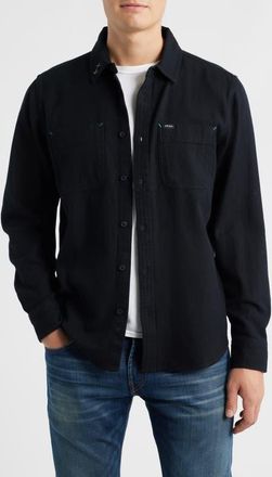 Dark Seas Bergstrom Cotton Button-Up Shirt in Black at Nordstrom, Size Xx-Large